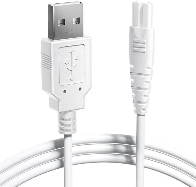 Main image of Original Water Flosser Charger: for Aquasonic, Nicwell, Oralfree, Nicefeel, Hangsun, Tovendor, Zerhunt Figure-8 Replacement Charger Water Flosser, Dental Pick Charger Cord, USB A White