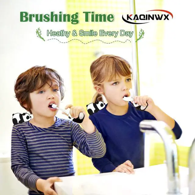 Alt view image 6 of 6 - Kids U Shaped Electric Toothbrush for Age 2-12, Rechargeable Toddler Toothbrush with 60S Smart Timer, Panda Design, IPX7 Waterproof & 360°Cleaning,Develop Kids' Brushing Habits