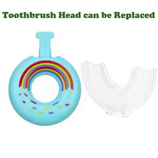 Alt view image 5 of 7 - Toddler Toothbrush U Shaped,Lovely Colorful Food Grade Kids Toothbrush for 2-8 Years Old,Stocking Stuffers for Your Kids (4 Pack)