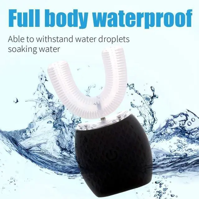 Alt view image 5 of 6 - Ultrasonic Toothbrush for Adults, Automatic Ultrasonic Toothbrush for Teeth Whitening, Rechargeable Electric Ultrasonic Toothbrush for Home and Travel Use, 360° Mouth Cleansing (Black)