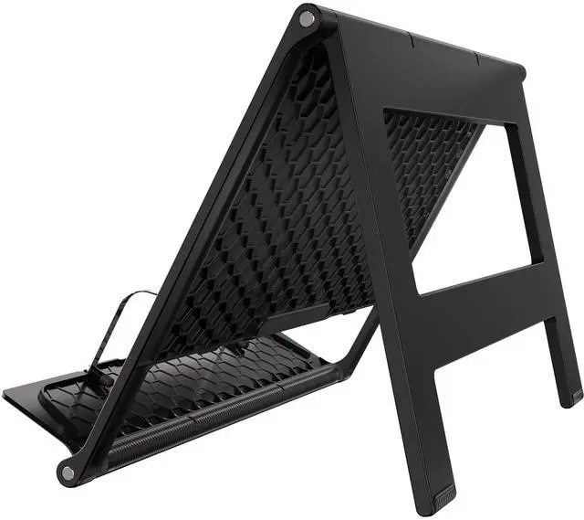 Alt view image 4 of 7 - Portable Book Stand Free Angle Adjustable Book Holder for Thick Textbook Collapsible Lightweight Book Rest (Black)