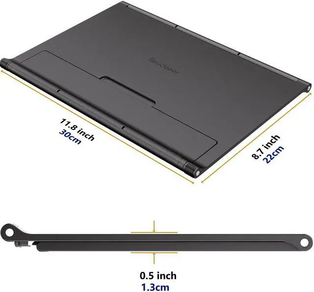Alt view image 5 of 7 - Portable Book Stand Free Angle Adjustable Book Holder for Thick Textbook Collapsible Lightweight Book Rest (Black)