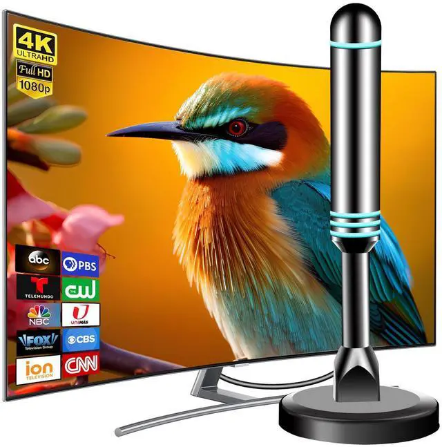 Main image of Digital Antenna for Smart TV Indoor, TV Antenna for Local Channels, Strong Magnetic Base TV Antenna Indoor for Easy Installation, Long Range Reception for 4k 1080p, Support All Smart/Old TVs (Blue)