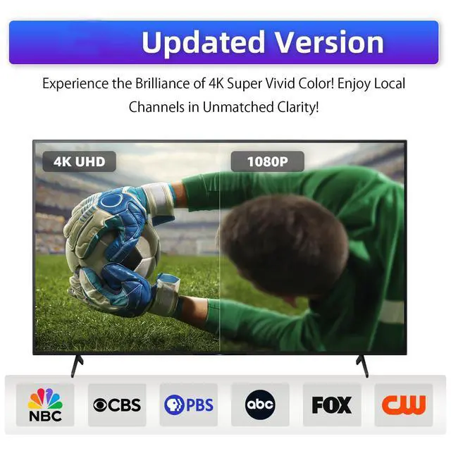 Alt view image 3 of 7 - TV Antenna Indoor, Digital HDTV Antennas Indoor with Strong Magnetic Base 360°&Long Range Reception for Local Channels, Easy Setup Antenna for 10FT Long Cable(5.0 in)