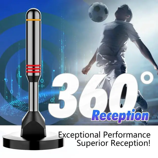 Alt view image 2 of 7 - TV Antenna Indoor, Digital HDTV Antennas Indoor with Strong Magnetic Base 360°&Long Range Reception for Local Channels, Easy Setup Antenna for 10FT Long Cable(5.0 in)