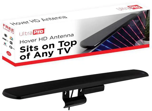 Main image of Hover Digital TV Antenna Indoor for Smart TV, Long Range HD Local Channels, Easy Mount on Top Design, Supports 4K 1080P HDTV VHF UHF, 360° Reception, 83713