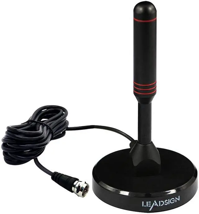 Main image of Digital TV Antenna for ATSC Tuner-Portable Indoor HD TV Antenna with Magnetic Base and 16.5 feet Coax Cable