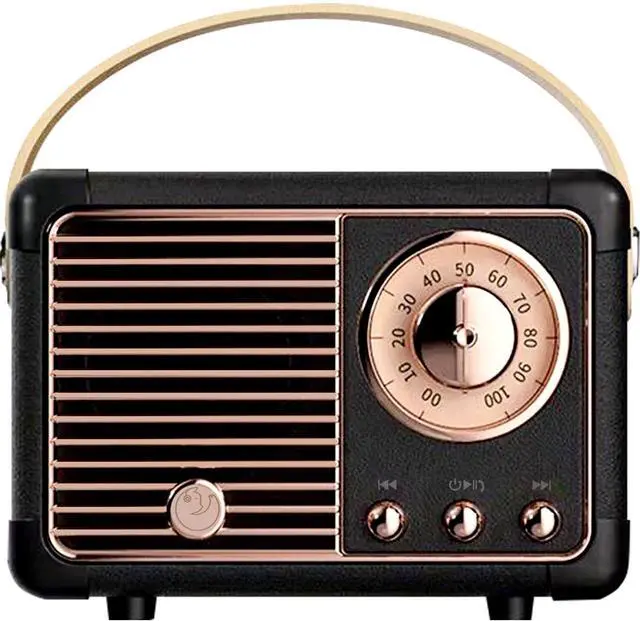 Main image of Retro Bluetooth Speaker, Vintage Decor, Small Portable Wireless Speaker,Hands-Free Call,400mA Battery,TF Card,Aux Line, for iOS Android Smartphone Home Office, Gift Ideas Black