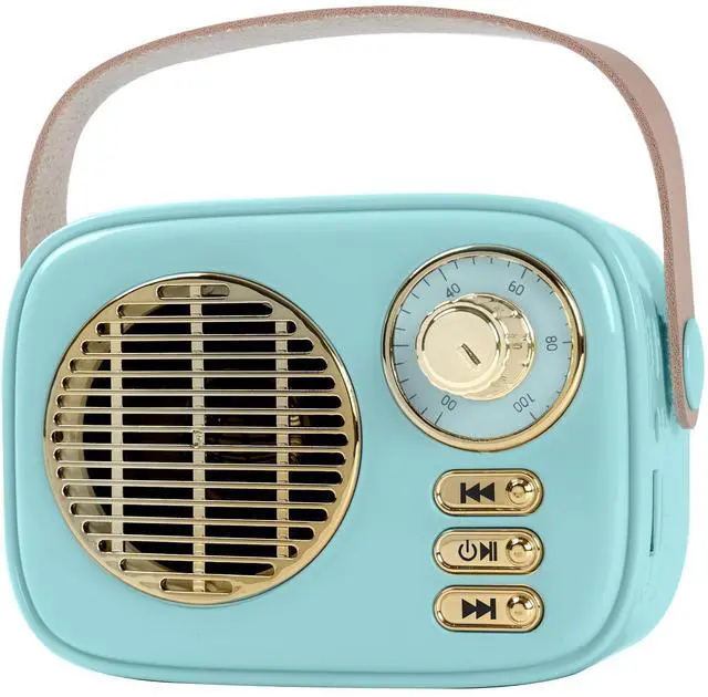Main image of Retro Bluetooth Speaker, Vintage Decor,Best Birthday Gifts Ideas for Women Teenage, Support USB/TF/AUX for Antique Bedroom,Kitchen,Office,Desk Decor (Blue)