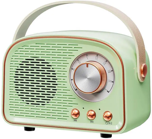 Main image of Retro Bluetooth Speakers,Wireless Vintage Speaker,Outdoors Wireless Portable Bluetooth Speaker Supports TWS Pairing/U-Disk/TF Card/AUX for Home,Travel,Outdoor (Cyan)