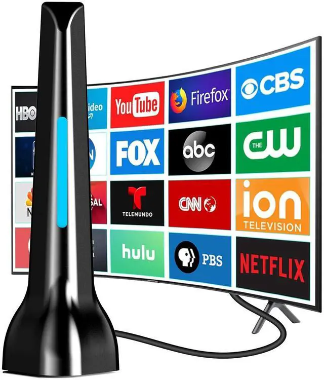 Main image of TV Antennas for Smart Indoor, Long Range & 360° Reception with Magnetic Base for Easy Installation, Digital HDTV Antenna Supports 4K, 1080p for Smart TV Local Channels