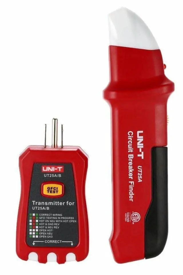 Alt view image 4 of 7 - UNI-T UT25A Digital AC Circuit Breaker Finder and Tracker Kit with Electrical Integrated GFCI Outlet Socket Tester, Working on AC 90-120V, Adjustable Sensitivity Buzzer Indication, Flashing LEDs