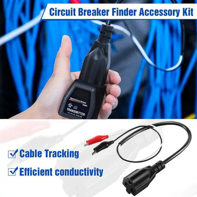 Alt view image 2 of 6 - Circuit Breaker Finder Adapter Accessory Kit, Circuit Breaker Leads Tester with Clips, Light Socket, 3-2 Prong Grounding Outlet Adapter and Carrying Case Compatible with ET300 ET310