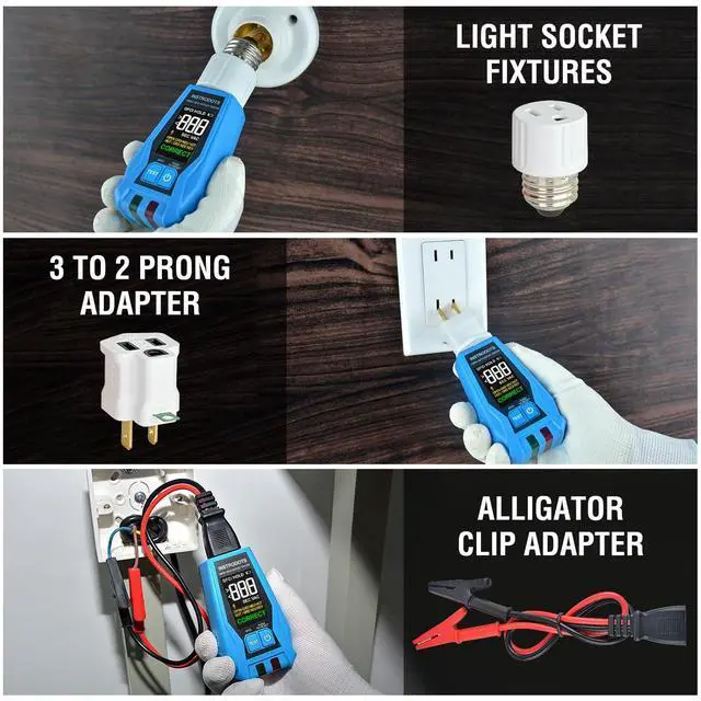 Alt view image 3 of 7 - Circuit Breaker Finder Tool with Accessories, 90-135V AC Digital Breaker Finder with Integrated GFCI Outlet Tester, Circuit Tracer with Buzzer Alarm & Color Display, Includes Carrying Case