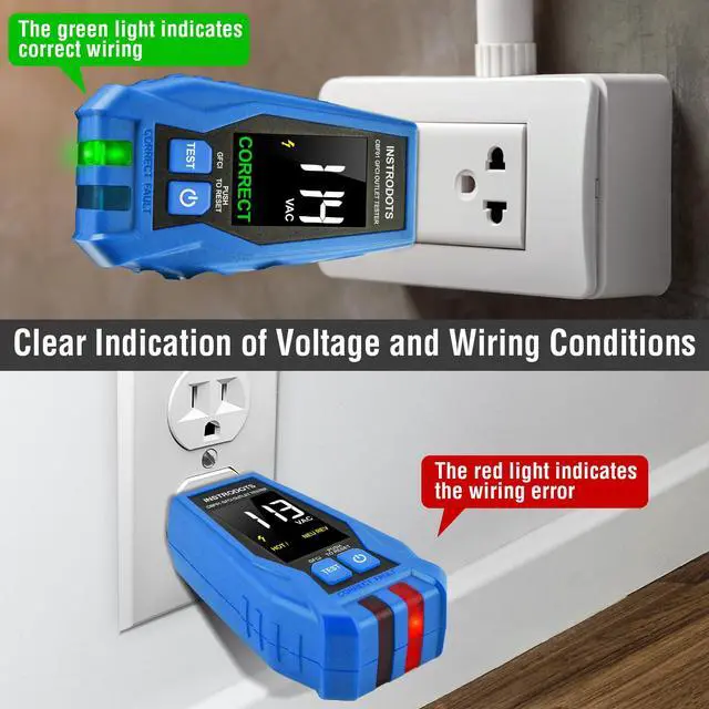 Alt view image 7 of 7 - Circuit Breaker Finder, Digital Breaker Finder with GFCI Outlet Tester, AC 90-135V Electrical Circuit Tracer with Buzzer Alarm & Color LCD Display, Includes Batteries & Carrying Case