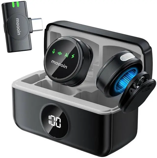 Main image of Wireless Lavalier Microphone for iPhone, with AI Noise Reduction Plug-and-Play Clip-on Mic for iPhone/iPad/Android, Long Battery Life Mini Portable for Vlogging, Live Streaming, Interviews