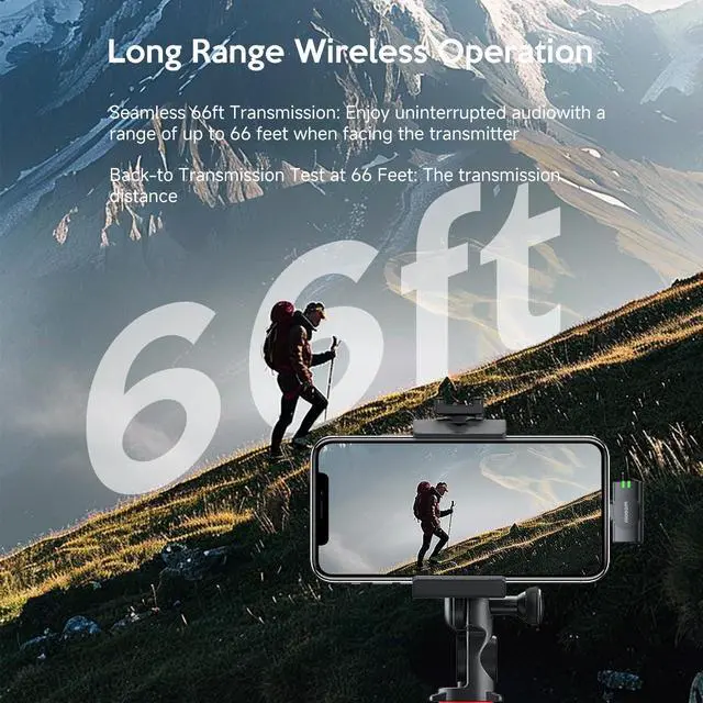 Alt view image 6 of 7 - Wireless Lavalier Microphone for iPhone, with AI Noise Reduction Plug-and-Play Clip-on Mic for iPhone/iPad/Android, Long Battery Life Mini Portable for Vlogging, Live Streaming, Interviews