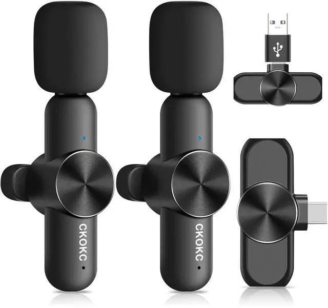 Main image of Wireless Microphones for iPhone 15 - Android Phone & Computer/Laptop, Mini Professional Wireless Lavalier Microphone for Video Recording Podcast Cordless Lapel Mic with USB C