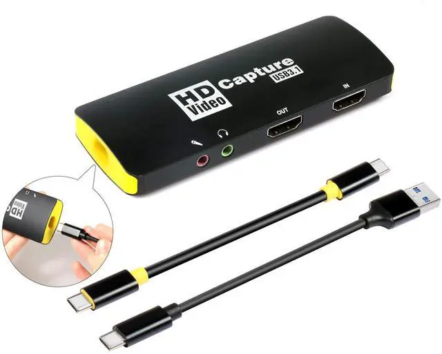 Main image of Game Capture Card,USB3.1 Type C HDMI Capture Card,1080P 60FPS HD Audio Video Capture Device CamLink for PS4 Switch OBS Youtube Live Streaming and Recording,Compatible With Windows Mac OS Linux