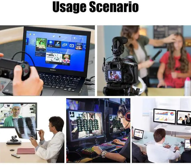 Alt view image 5 of 7 - Game Capture Card,USB3.1 Type C HDMI Capture Card,1080P 60FPS HD Audio Video Capture Device CamLink for PS4 Switch OBS Youtube Live Streaming and Recording,Compatible With Windows Mac OS Linux