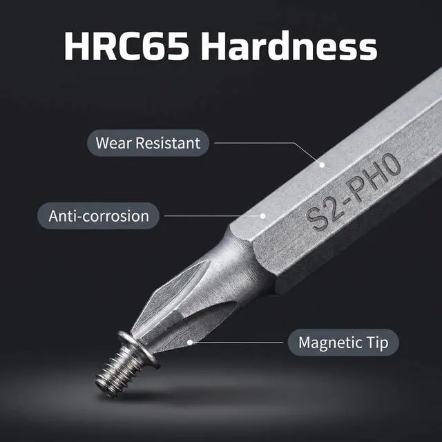 Alt view image 3 of 6 - 25-In-1 Precision Screwdriver for Men Macbook,PC,Laptop,iPhone,PS5,Xbox,Switch CRV Steel Little Space,Easy Carry,Anti-Slip Handle,Gift for Men Magnetic Torx Triwing Bits for Electronics -Silver
