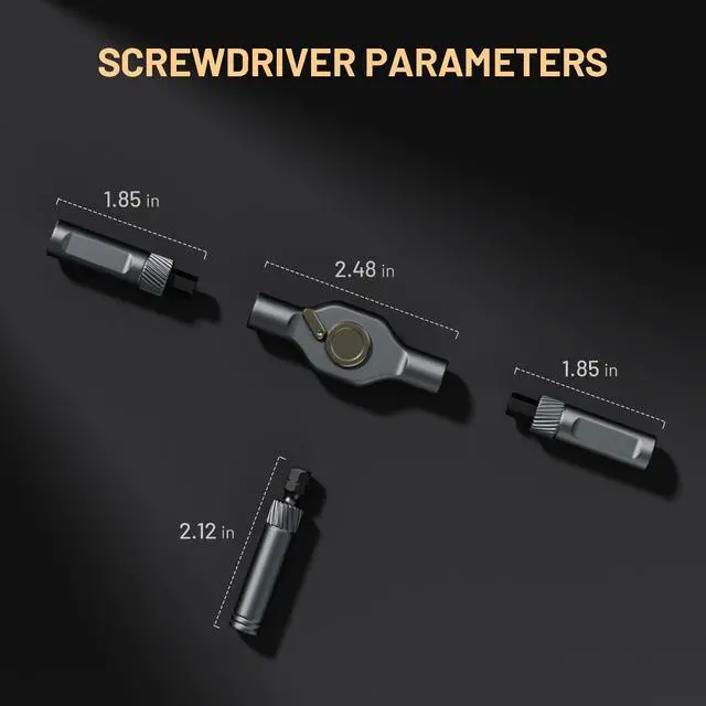 Alt view image 5 of 7 - 24 in 1 magnetic ratchet screwdriver set, Mini Bit Driver Kit with Reversible T-Handle, 40-Tooth Magnetic Multi-Bit Tool for Tight Spaces, Furniture Assembly, Bike Repair & EDC, with Case
