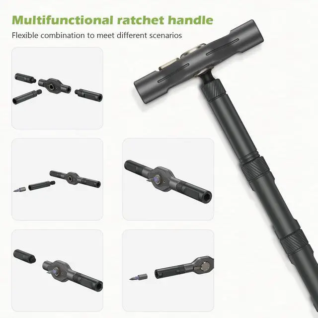 Alt view image 3 of 7 - Precision Screwdriver Set, 42 in 1 Ratchet Screwdriver Bit Set, Magnetic Mini Screwdriver Set with Case, Multi Screw Driver Bit Set Repair Tool Kit for Glasses - Black