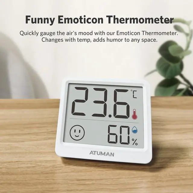 Alt view image 6 of 7 - Mini Digital Hygrometer Indoor Thermometer with Temperature and Humidity Monitor for Bedroom, Reptile Tank, Guitar Case, Greenhouse and Cellar Closet, Fahrenheit or Degree Celsius