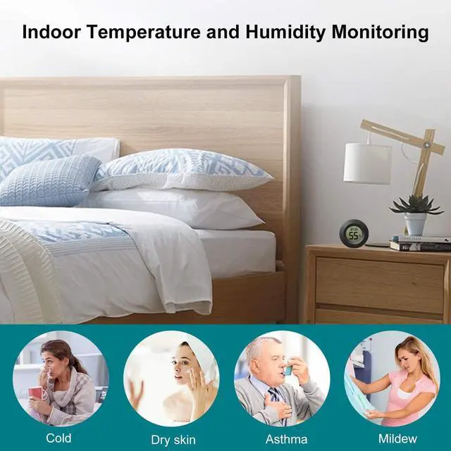 Alt view image 2 of 7 - Hygrometer Thermometer, 3 Pack LCD Monitor Indoor Humidity Meter, Outdoor Weather Temperature Gauge for Home Office