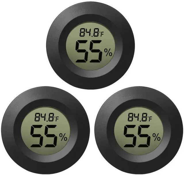 Main image of Hygrometer Thermometer, 3 Pack LCD Monitor Indoor Humidity Meter, Outdoor Weather Temperature Gauge for Home Office