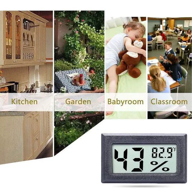 Alt view image 2 of 3 - Mini Hygrometer Thermometer Digital Indoor Humidity Gauge Monitor with Temperature Meter Sensor Fahrenheit ()