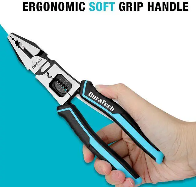 Alt view image 6 of 7 - 3PCS Pliers Set, Large 6 in 1 Multifunctional Wire Stripper Crimper Cutter, 8.5" Long Nose Pliers, 8.5" Linesman Pliers, 8" Diagonal Side Cutting