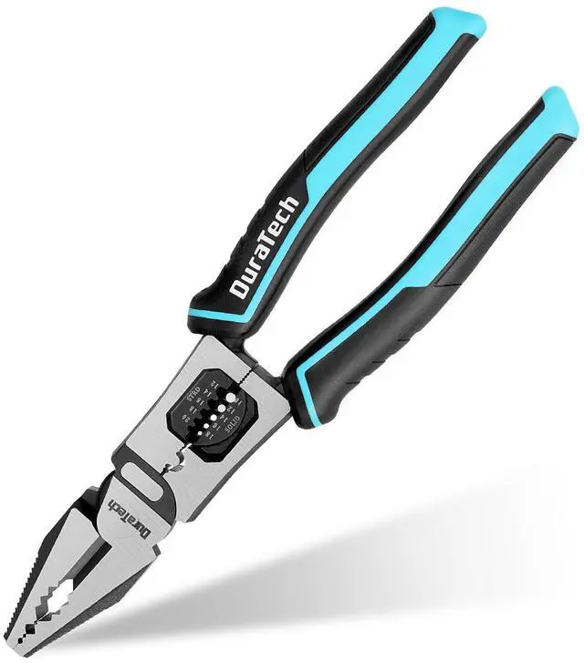Main image of 6-in-1 Linesman Pliers, 8.5" Multipurpose Combination Pliers with Wire Stripper/Crimper/Cutter Function, Heavy Duty Side-Cutting Pliers for Crimping, Stripping, Shearing, Screwing