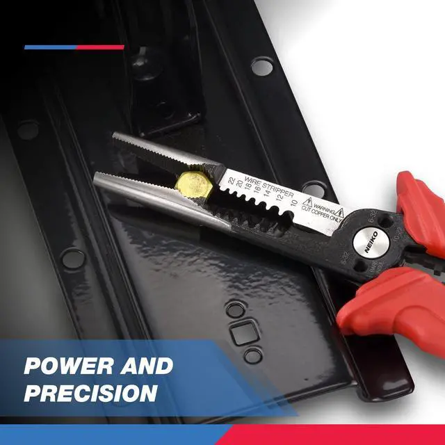 Alt view image 5 of 5 - 02038A 6-in-1 Wire Service Tool | 8-1/2" Length | Gripper, Crimper, Stripper, Cutter, Extractor, Electrician Pliers