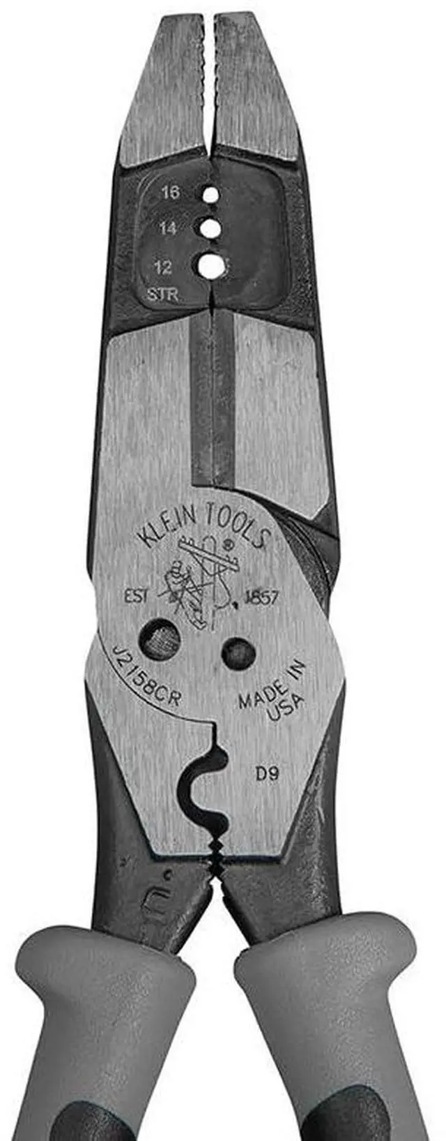 Alt view image 4 of 7 - J215-8CR Multitool Pliers, Made in USA, Hybrid Multi Purpose Tool / Crimper, Wire Stripper, Bolt Shearing, Wire Grabbing, Twisting, Looping