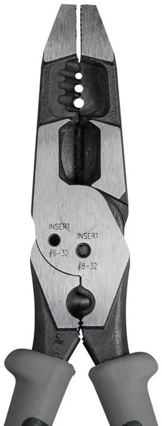 Alt view image 5 of 7 - J215-8CR Multitool Pliers, Made in USA, Hybrid Multi Purpose Tool / Crimper, Wire Stripper, Bolt Shearing, Wire Grabbing, Twisting, Looping