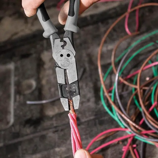 Alt view image 7 of 7 - J215-8CR Multitool Pliers, Made in USA, Hybrid Multi Purpose Tool / Crimper, Wire Stripper, Bolt Shearing, Wire Grabbing, Twisting, Looping
