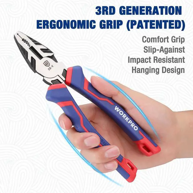 Alt view image 4 of 7 - 8" Linesman PRO Screw Extractor Pliers(Combination Pliers) with Unique Non-slip Jaws, Stripped Screw Remover Tool, Lineman Plier for Quickly Removal of Damaged or Rusted Fasteners