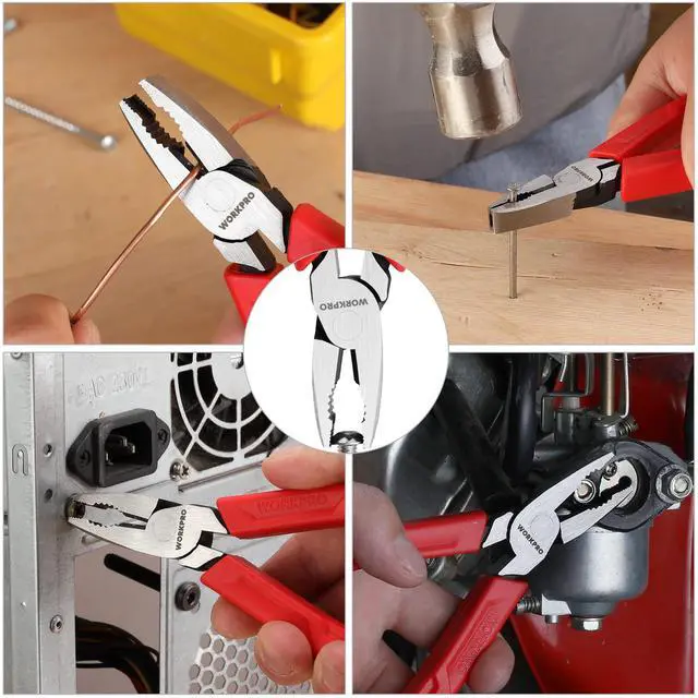 Alt view image 6 of 7 - 6.5" Linesman S Screw Extractor Pliers(Combination Pliers) with Unique Non-slip Jaws, Stripped Screw Remover Tool, Lineman Plier for Quickly Removal of Damaged or Rusted Fasteners