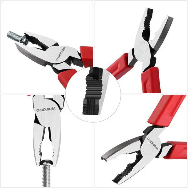 Alt view image 7 of 7 - 6.5" Linesman S Screw Extractor Pliers(Combination Pliers) with Unique Non-slip Jaws, Stripped Screw Remover Tool, Lineman Plier for Quickly Removal of Damaged or Rusted Fasteners
