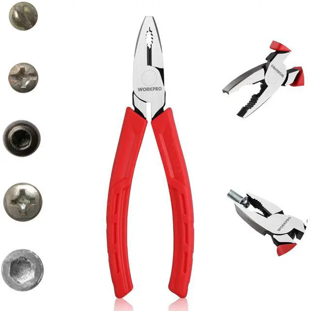 Main image of 6.5" Linesman S Screw Extractor Pliers(Combination Pliers) with Unique Non-slip Jaws, Stripped Screw Remover Tool, Lineman Plier for Quickly Removal of Damaged or Rusted Fasteners