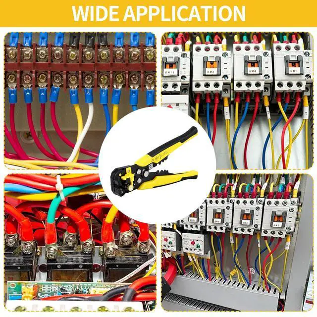 Alt view image 7 of 7 - Self-Adjusting Wire Stripper Tool, 3-in-1 Heavy Duty Automatic Electrical Wire Stripper Cutter Crimper, Professional Multi Functional Stripping Tool for 10-24 AWG Solid & Stranded Wire