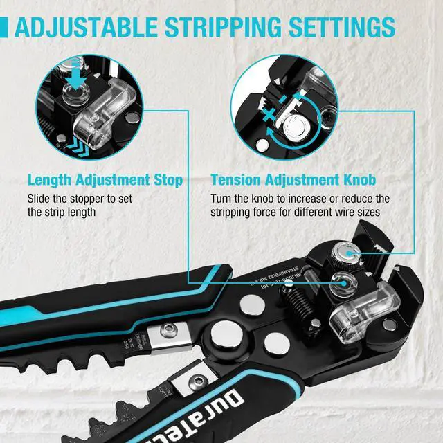 Alt view image 3 of 7 - Self-Adjusting Wire Stripper, 3-in-1 Automatic Wire Stripper Tool for 22-7 AWG Stripping and 22-10 AWG Crimping, Stripping/Crimping/Cutting Tool for Electrical Work