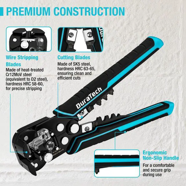 Alt view image 4 of 7 - Self-Adjusting Wire Stripper, 3-in-1 Automatic Wire Stripper Tool for 22-7 AWG Stripping and 22-10 AWG Crimping, Stripping/Crimping/Cutting Tool for Electrical Work
