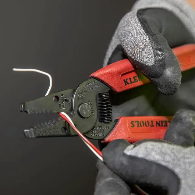 Alt view image 5 of 7 - 11046 Wire Stripper, Wire Cutter, Made in USA, Stripping/Cutting Tool for 16-26 AWG Stranded, Compact Nose with Precision-ground Stripping Holes