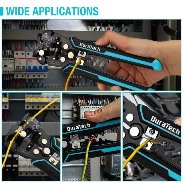 Alt view image 6 of 7 - Self-Adjusting Wire Stripper, 3-in-1 Automatic Wire Stripper Tool for 22-7 AWG Stripping and 22-10 AWG Crimping, Stripping/Crimping/Cutting Tool for Electrical Work