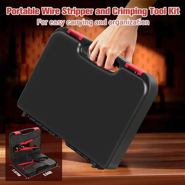 Alt view image 5 of 7 - Wire Stripper and Crimper Tool Kit, 10-24 AWG Self Adjusting Wire Stripper and 10-22 AWG Ratcheting Crimper, Electrical Crimping Tool for Insulated Terminals, Auto Home Wiring