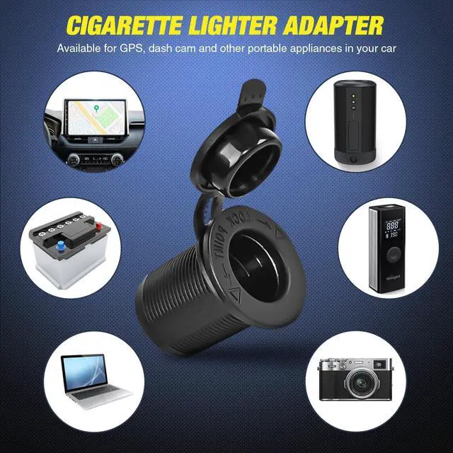 Alt view image 3 of 7 - 4 in 1 Charger Socket Panel PD Type C and QC 3.0 USB with LED Voltmeter Display and Cigarette Lighter Power Cutoff Switch for Cars Trucks UTV ATV