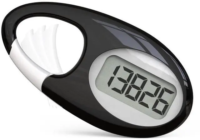 Main image of Simple 3D Step Counter, Walking Pedometer, Steps Tracker with Neck Lanyard/Carabiner for Men Women Teens Adults Seniors (Black)