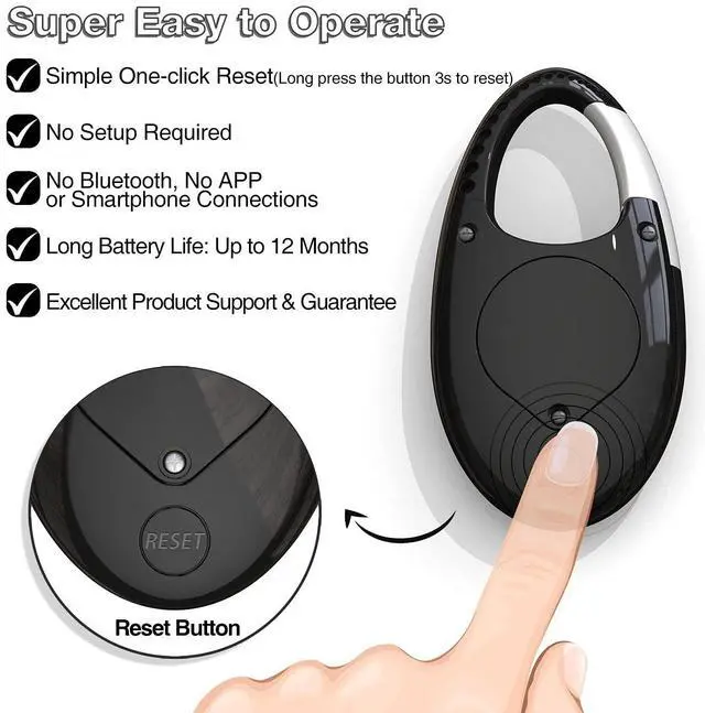 Alt view image 4 of 7 - Simple 3D Step Counter, Walking Pedometer, Steps Tracker with Neck Lanyard/Carabiner for Men Women Teens Adults Seniors (Black)